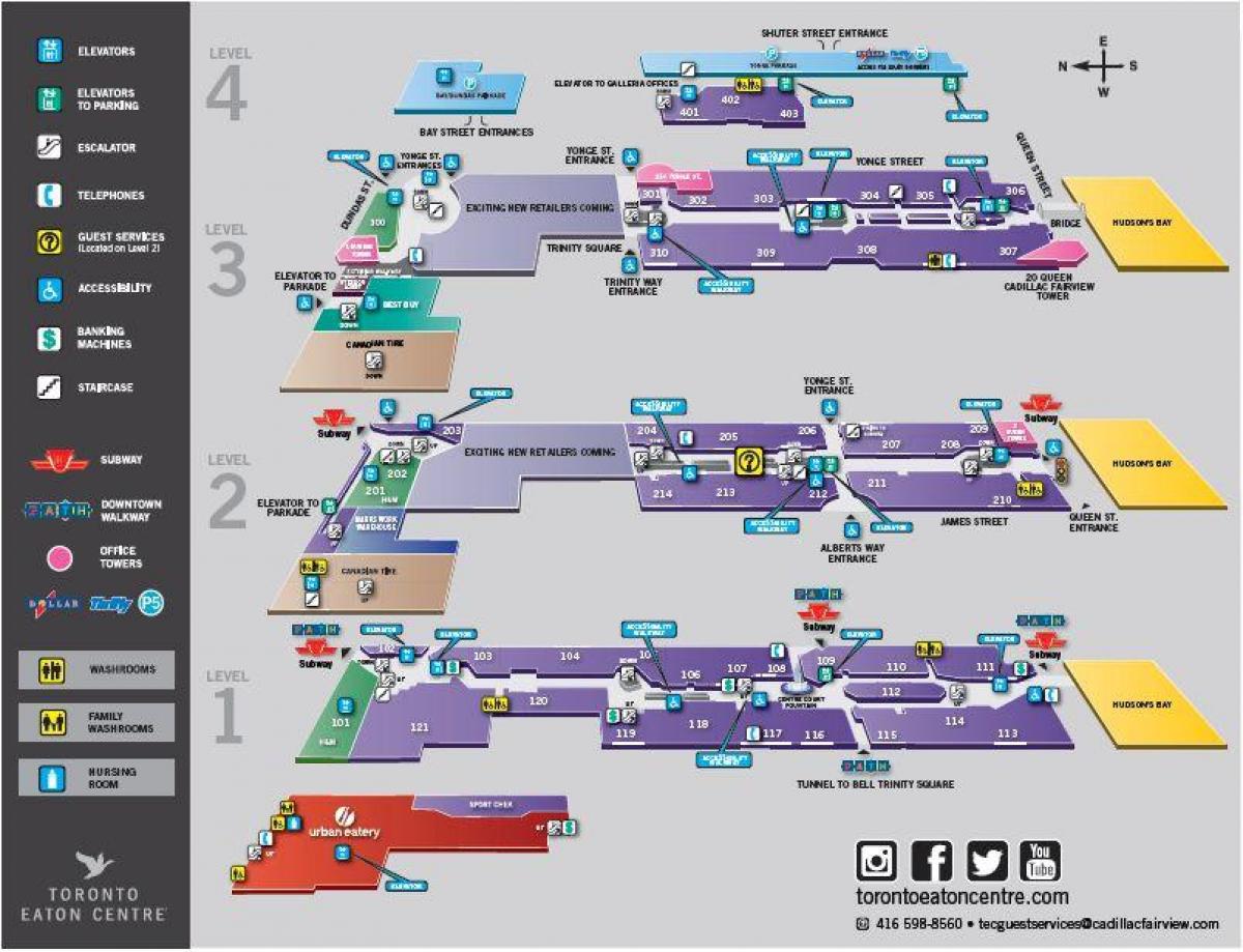 多伦多中心的地图