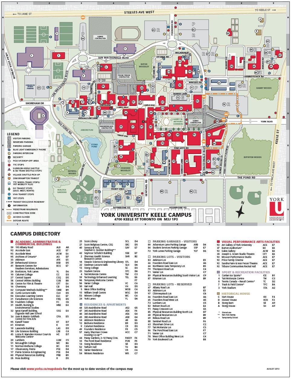 大学的纽约地图