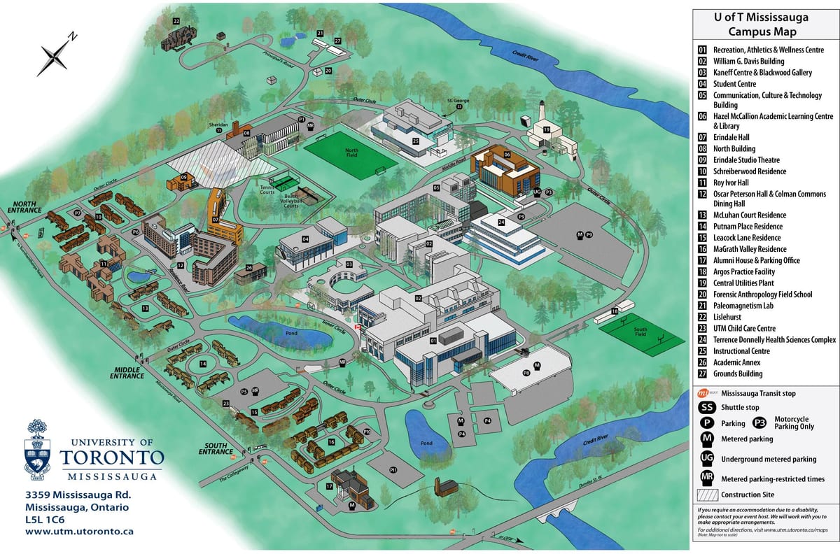 多伦多大学的校园地图