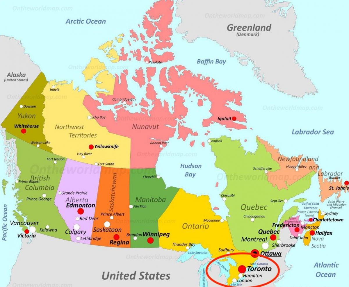 加拿大多伦多地图