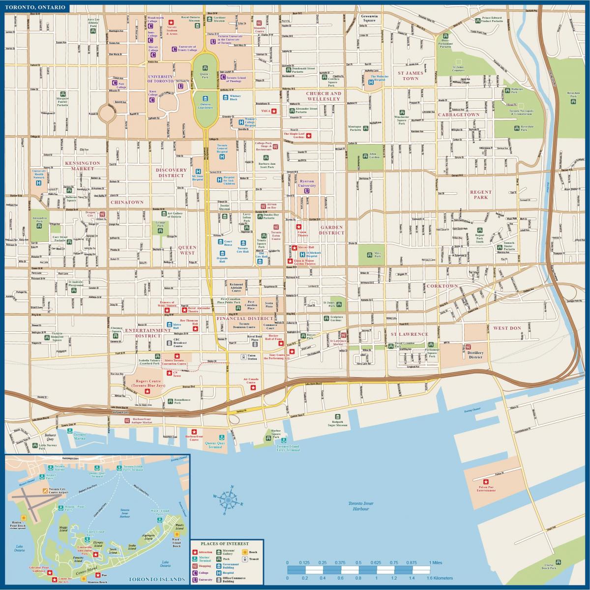 多伦多市中心地图