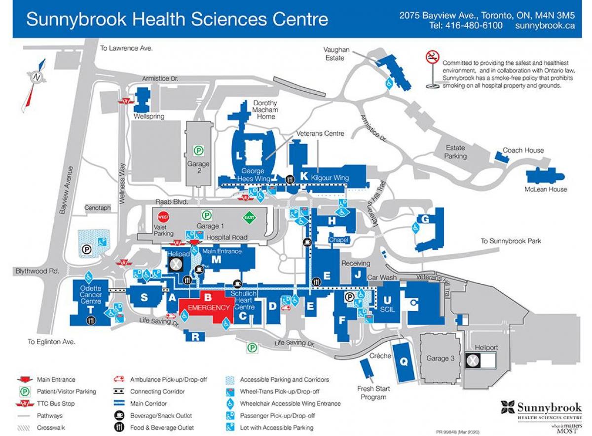 地图的新宁医院的多伦多