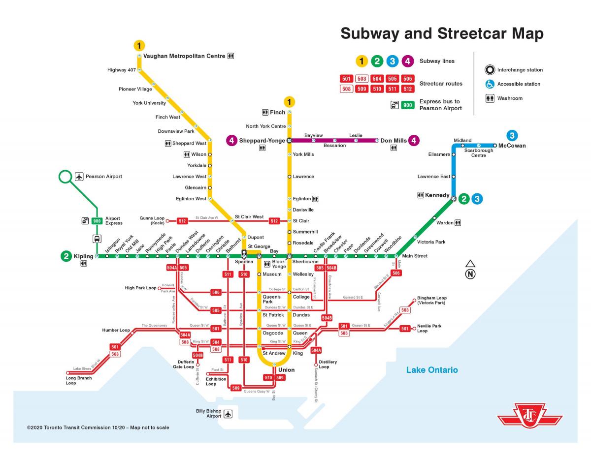 多伦多有轨电车线图