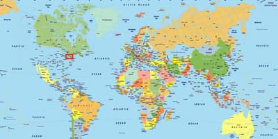 多伦多的世界地图