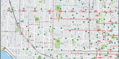 多伦多的自行车分享地图